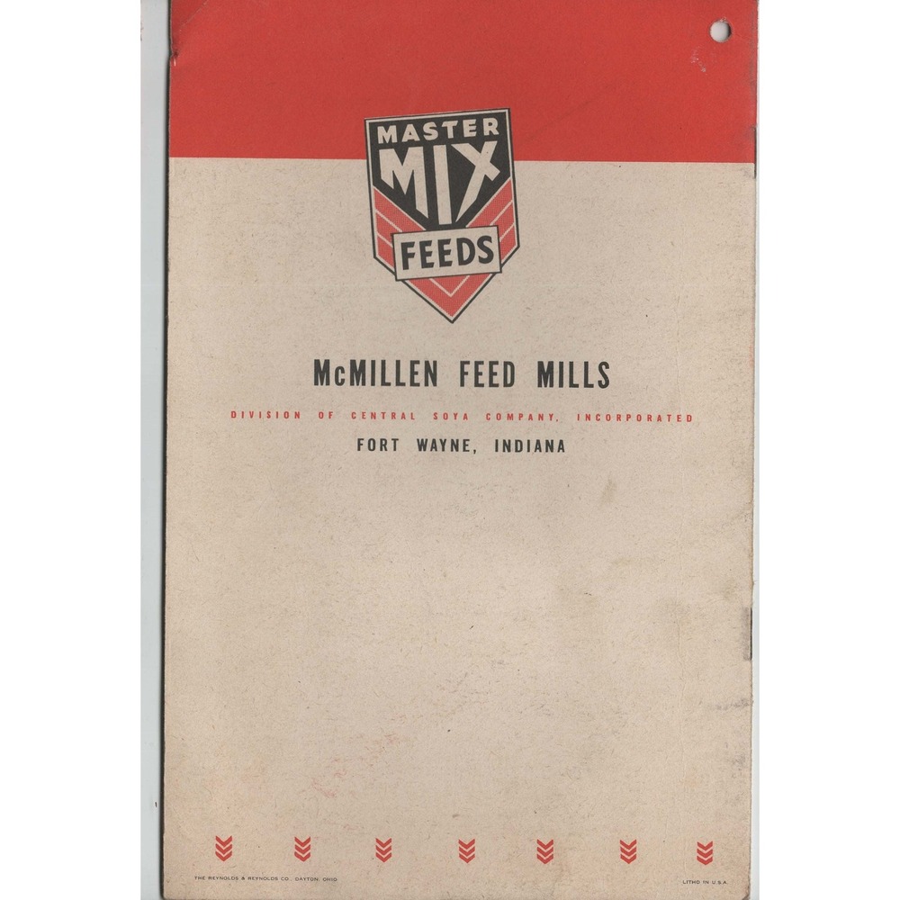 Vintage Master Mix Feeds Calf Pellets Booklet McMillen Feed Mills Indiana - Picture 2 of 2